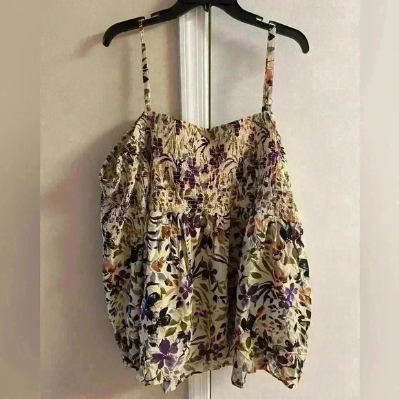Torrid blouse off shoulder smocked chest long sleeves adjustable straps 4X NWT - Picture 5 of 7